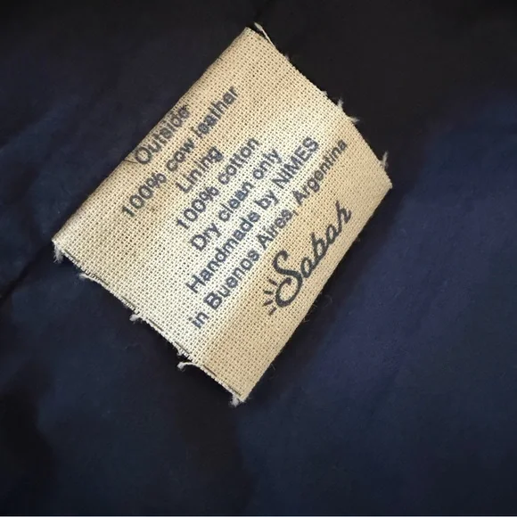 Rare Sabah Downtown Leather Jacket Unisex Small - Picture 8 of 13